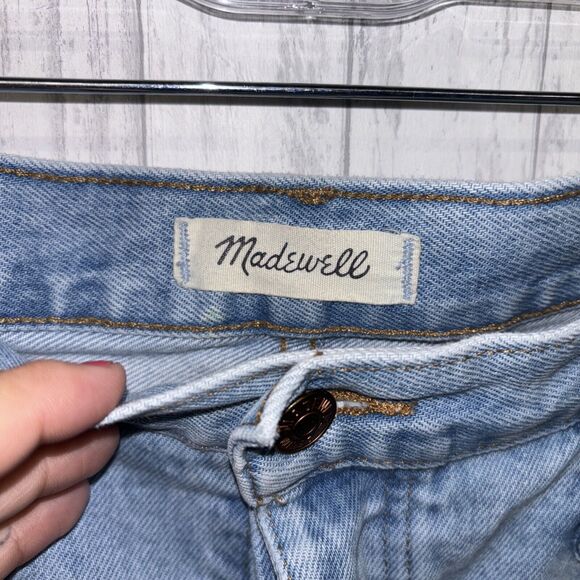 Womens Size 32 Madewell Light Wash Relaxed Denim Shorts EUC - Picture 2 of 6